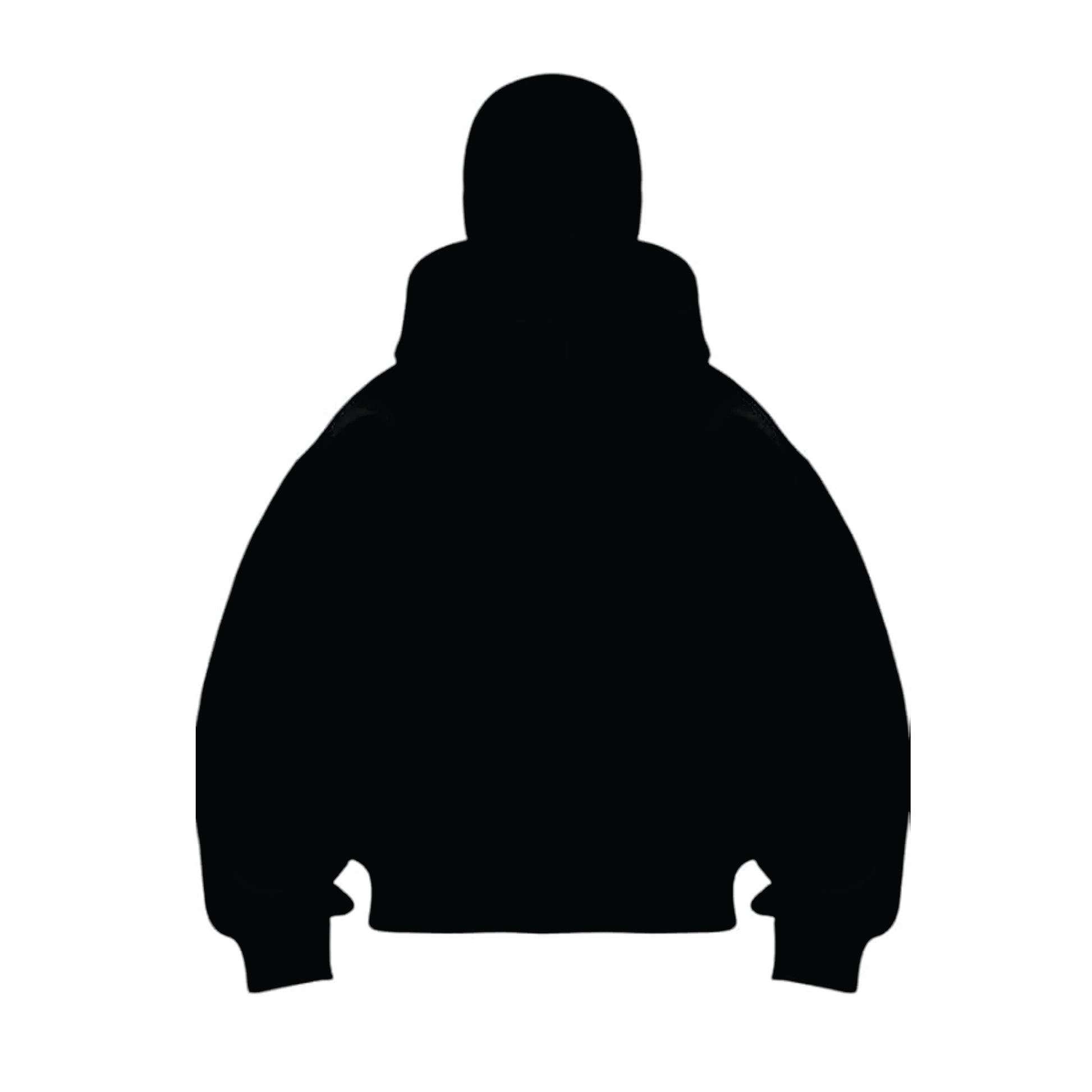 Black silhouette of a hooded