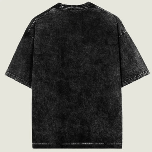 Black t-shirt on a beige background